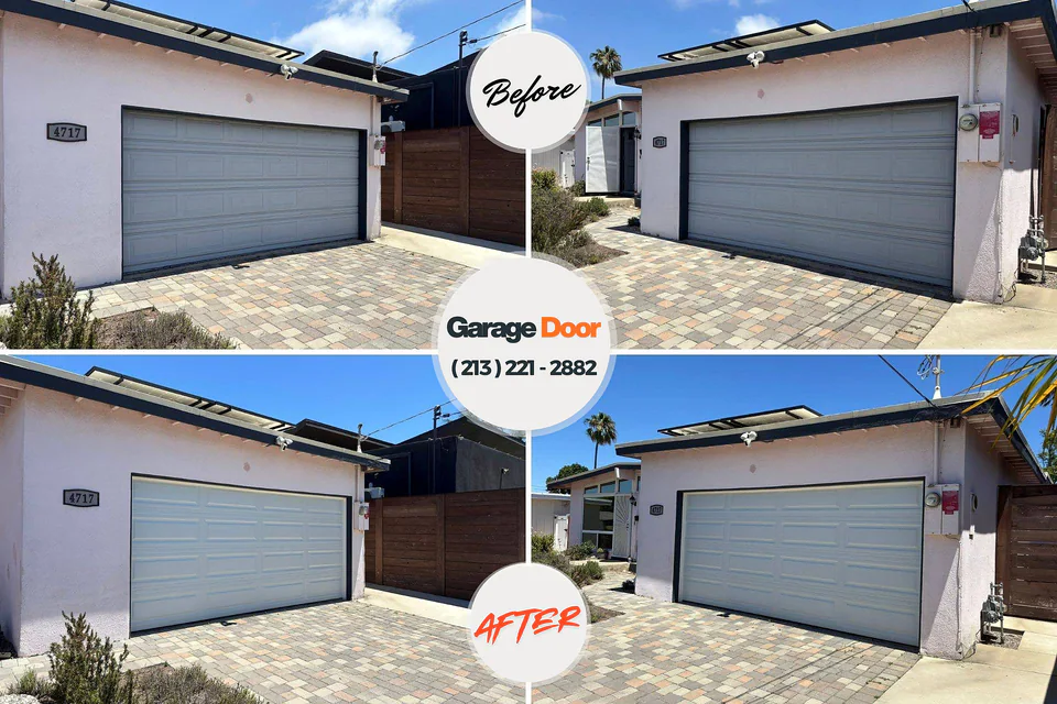 Before and after: garage door repair Graysville, TN